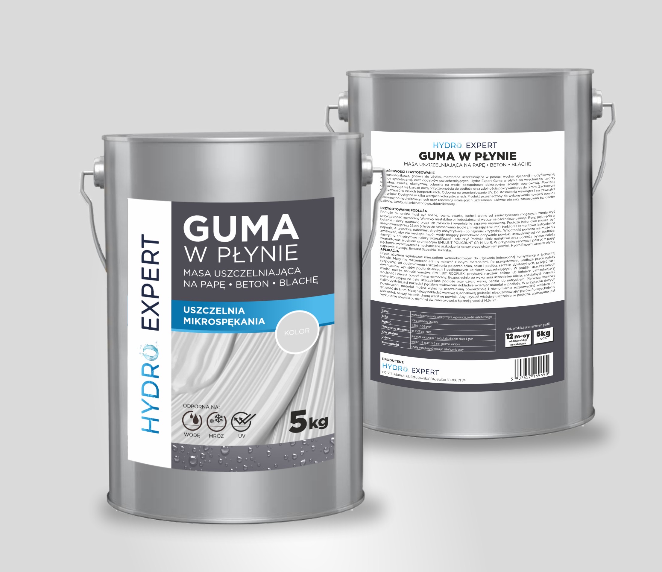 Guma w płynie Hydro-Expert Szara